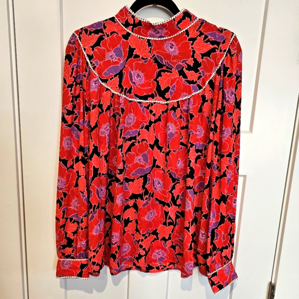 Stunning red blouse NWOT